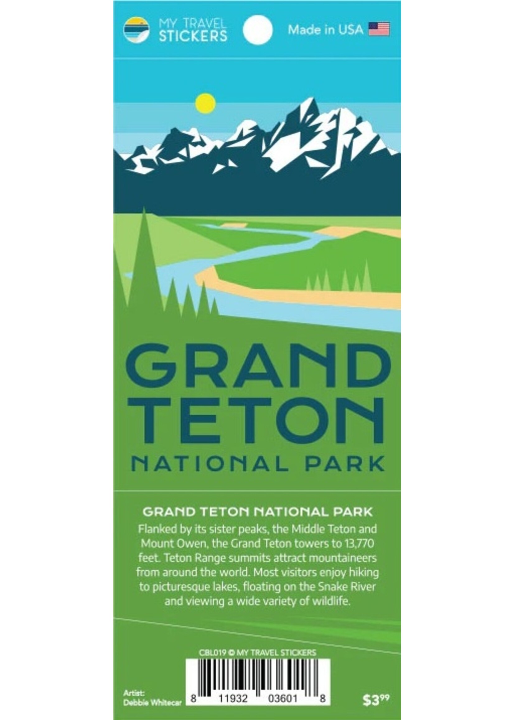 Grand Teton Color Block Sticker