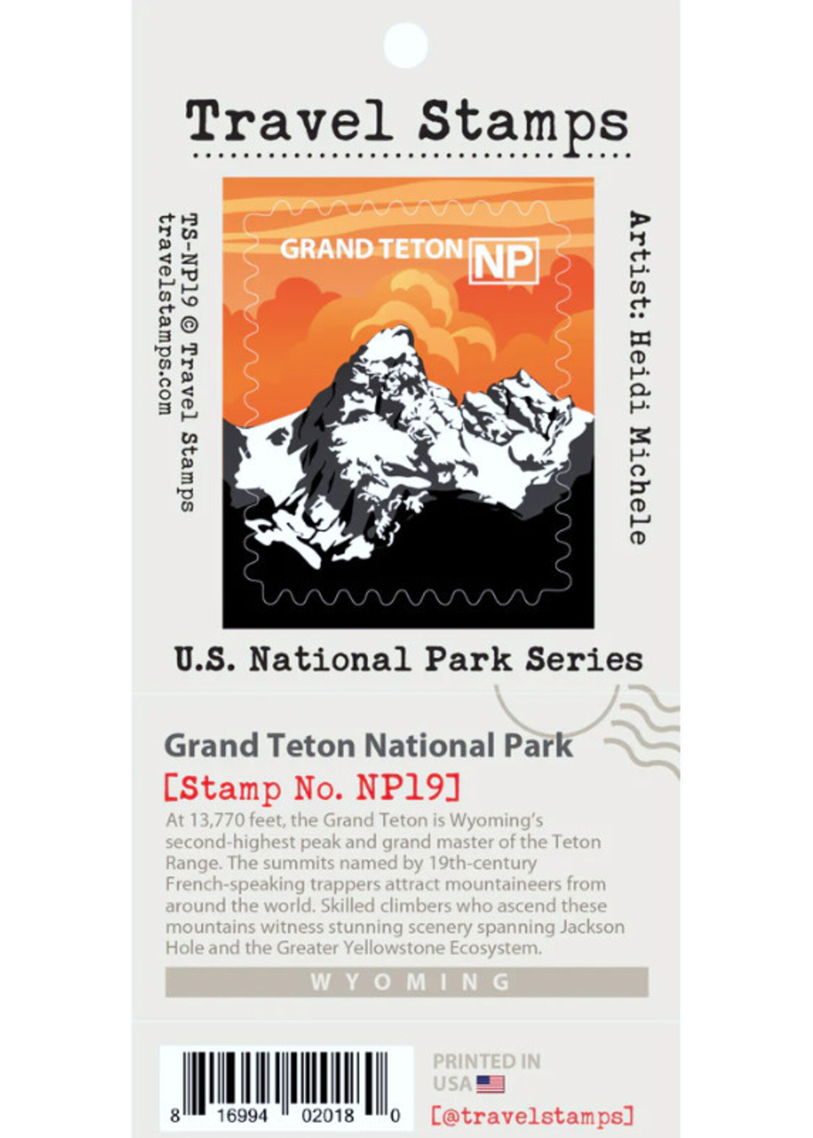 Grand Teton Travel Stamp