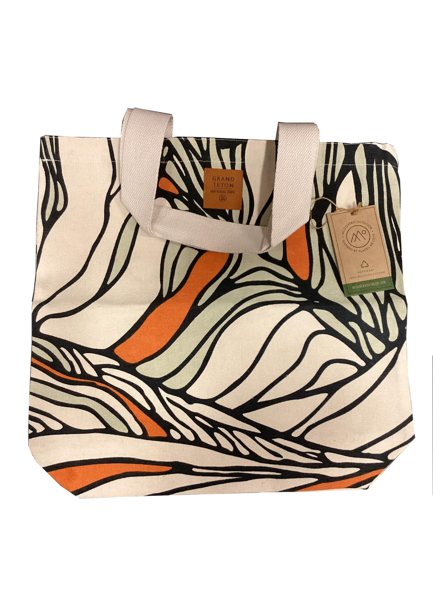 Grand Teton Contour Lines Tote Bag