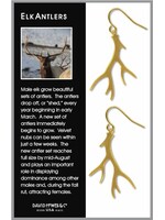 Gold Antler Earrings