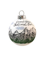 Grand Teton Glitter Glass Ornament