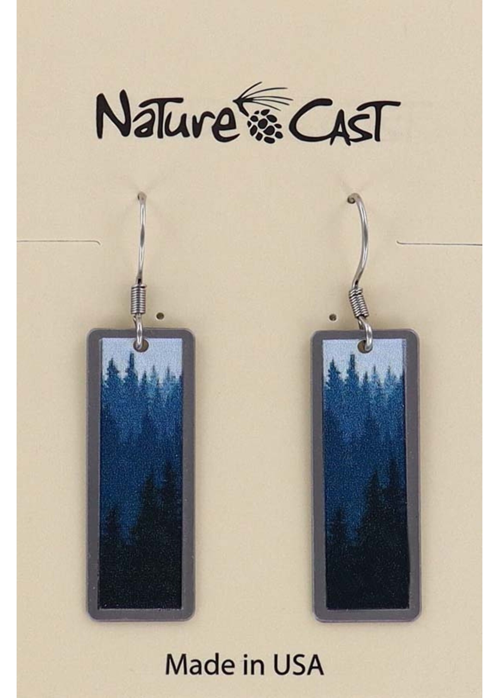 Trees Blue Dangle Earring