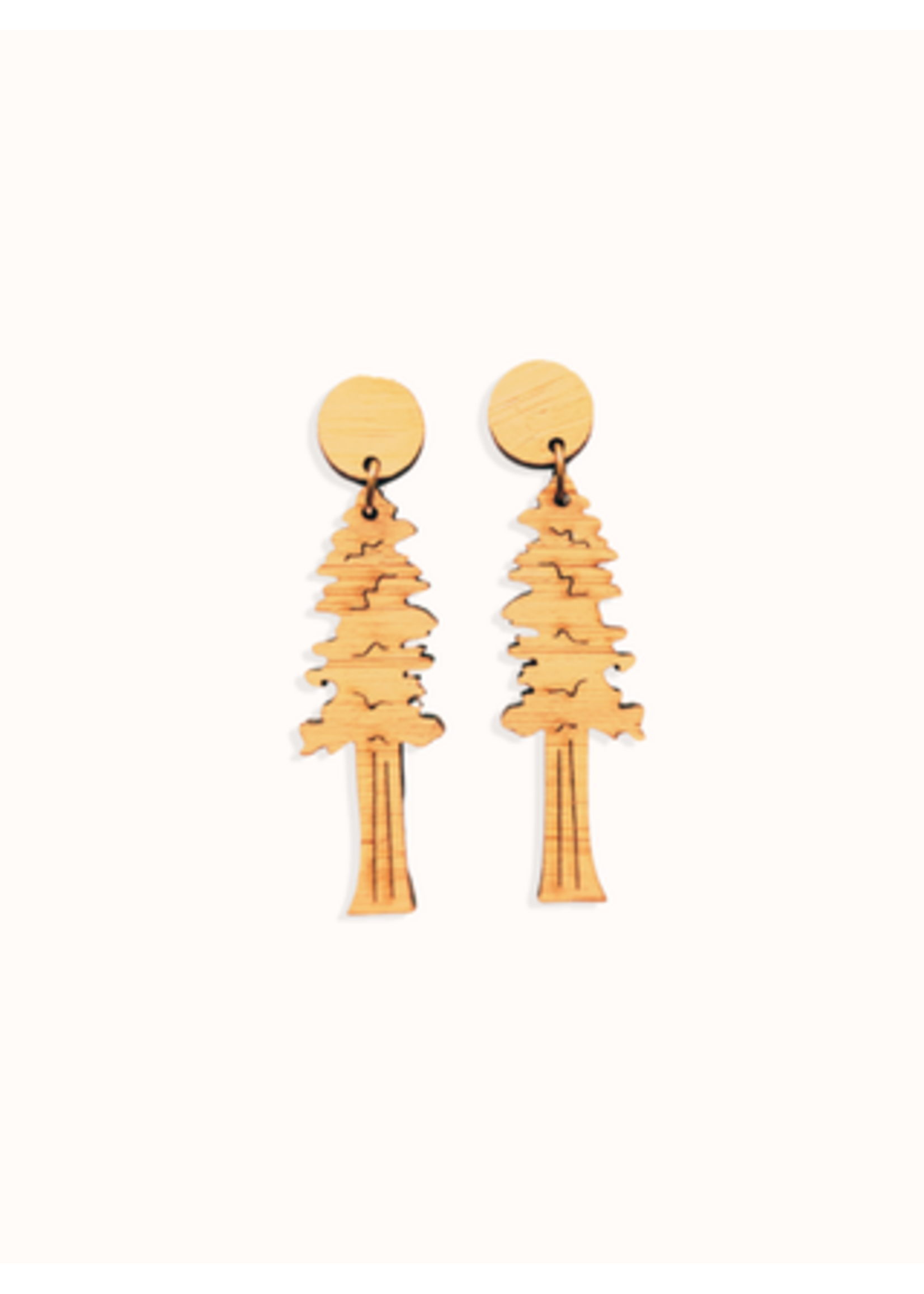 Bamboo Pine Tree Dangle Earring