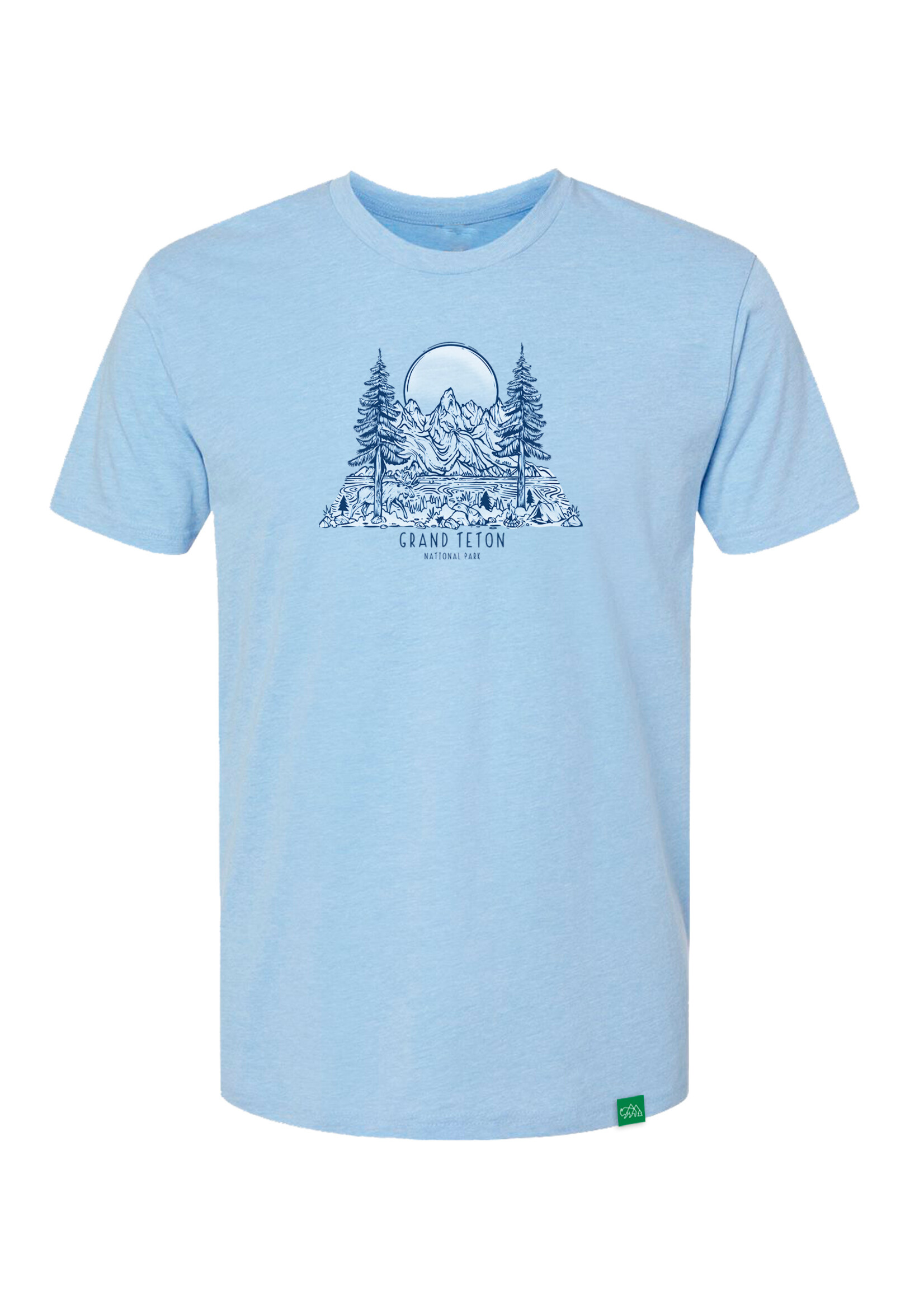 Grand Teton Triangle Blue Tshirt