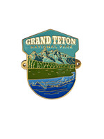 GT Blue Shield Summer Hiking Stick Medallion