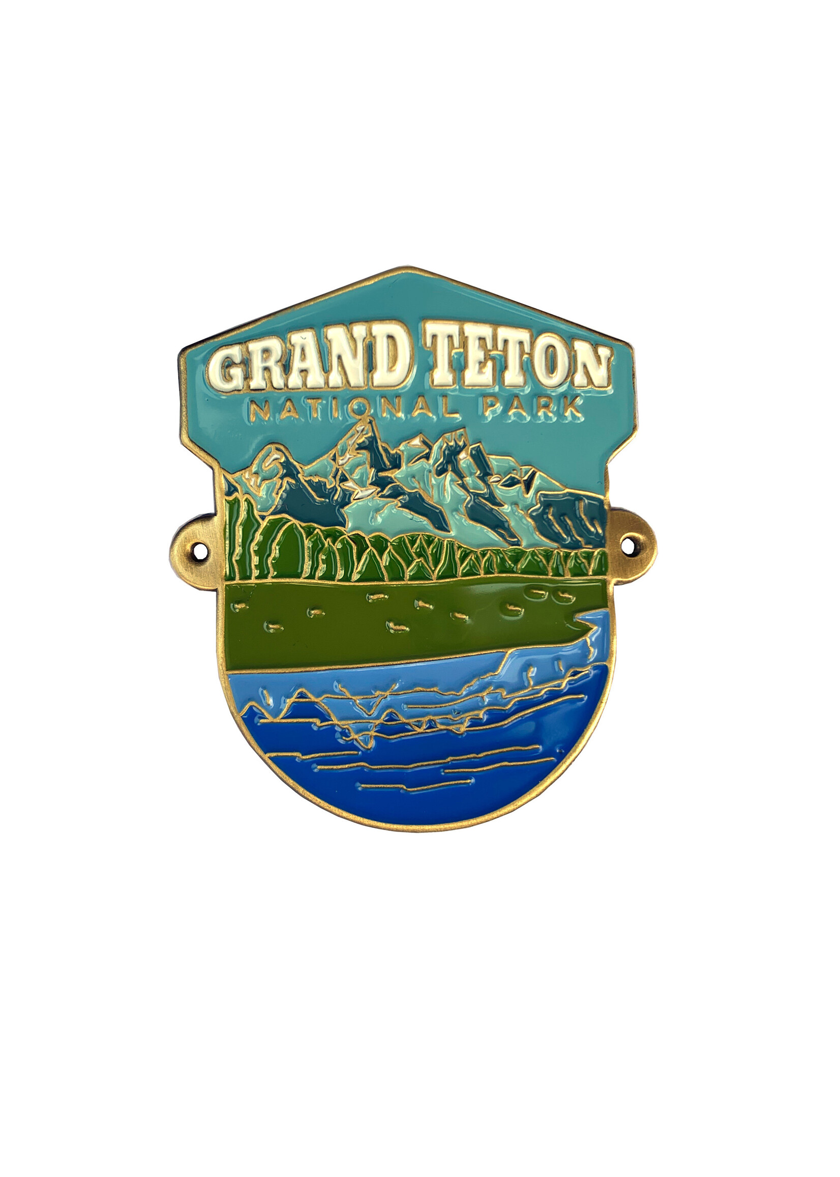 GT Blue Shield Summer Hiking Stick Medallion