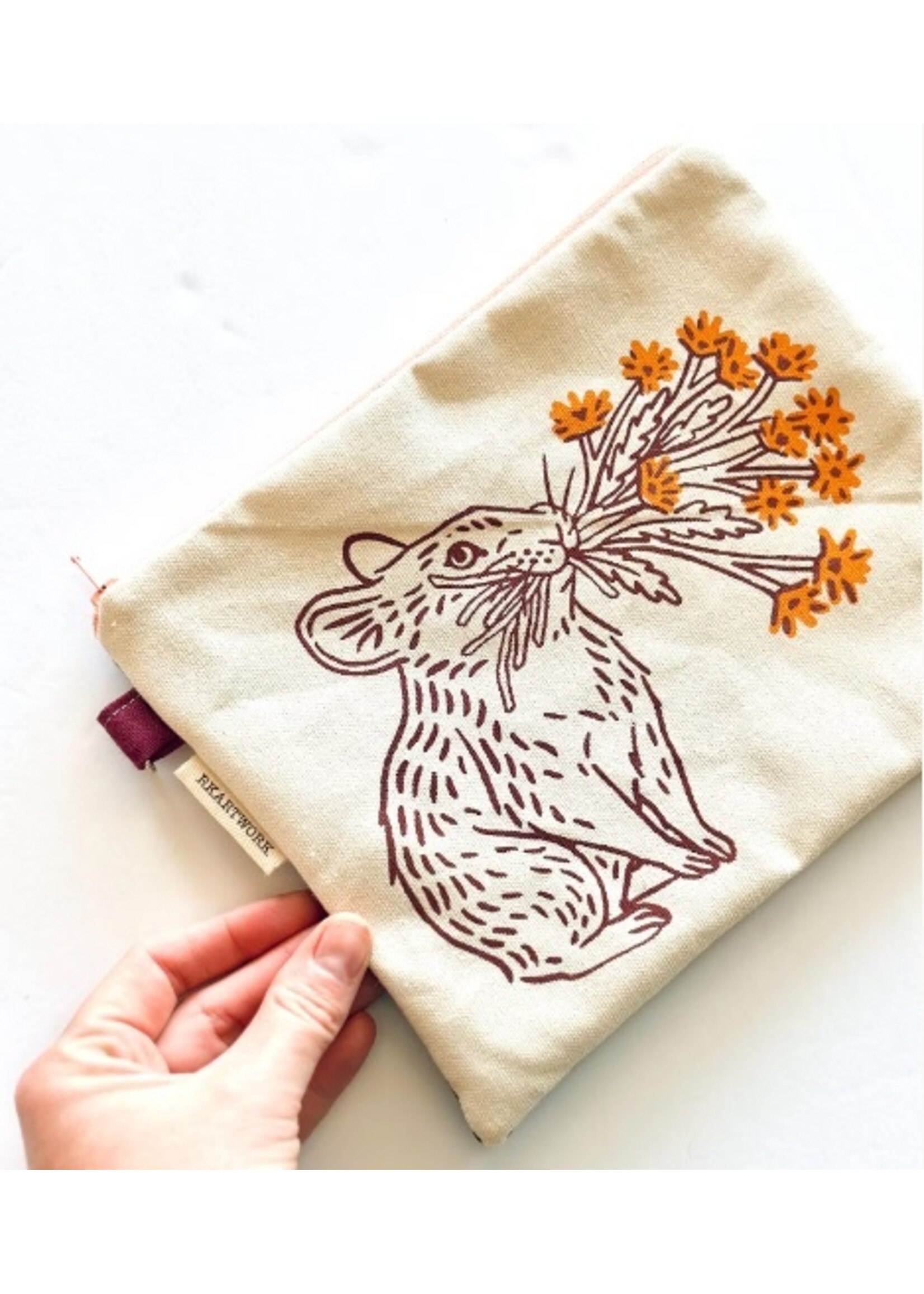 Pika and Wildflower Pouch