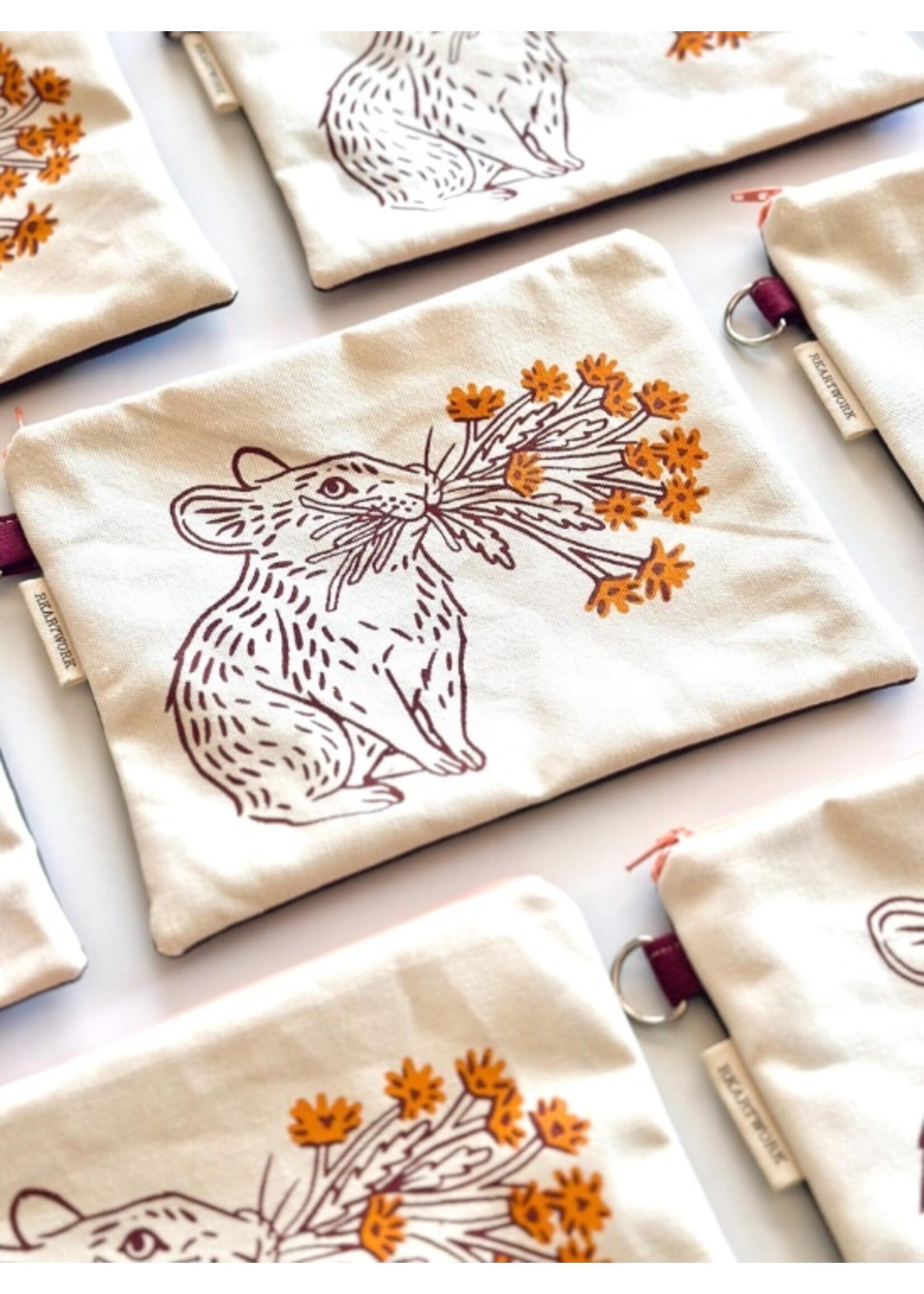 Pika and Wildflower Pouch