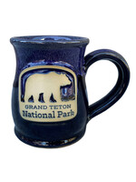 Grand Teton Deneen Pottery Bear Mug - Midnight Purple