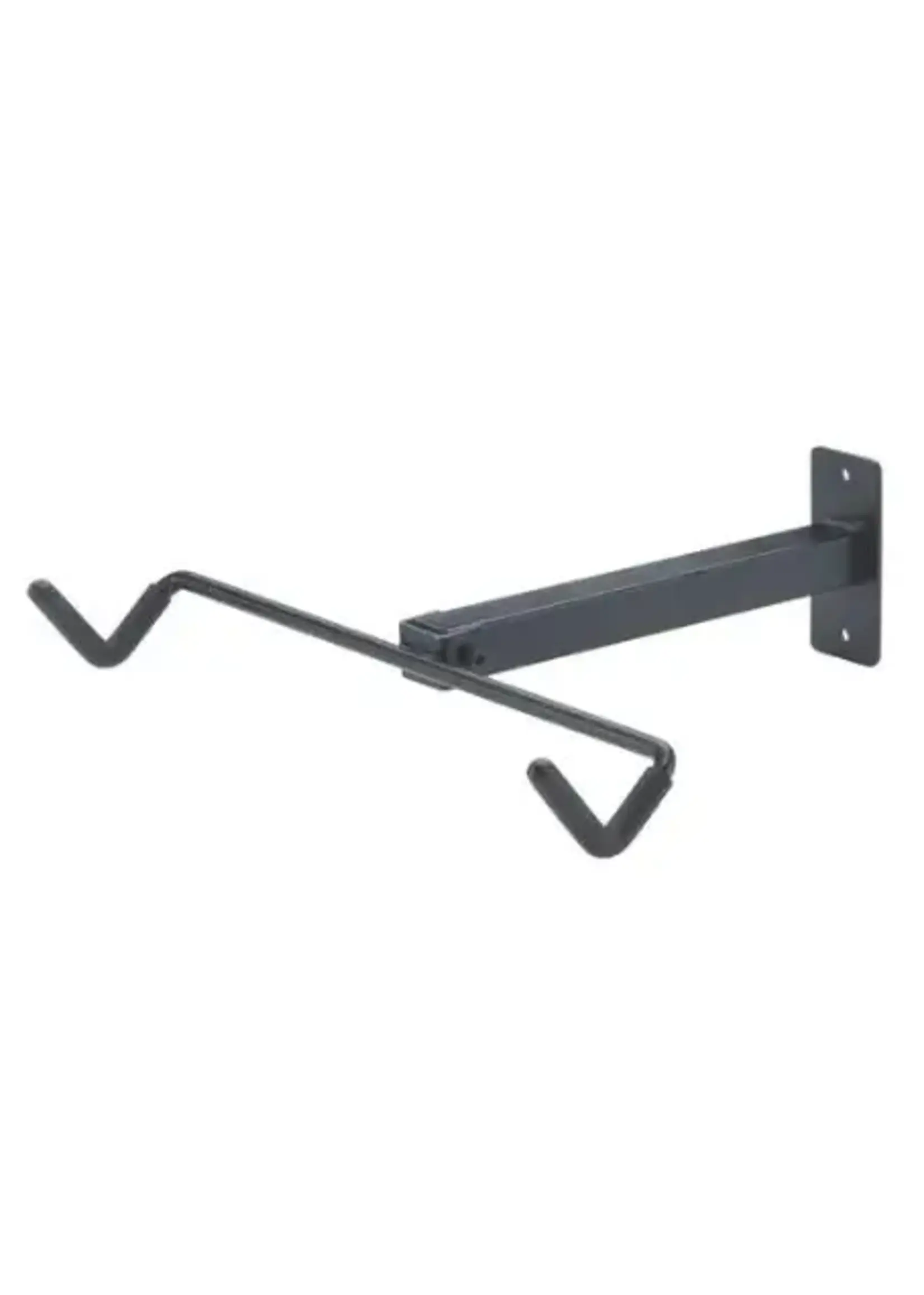 Bicycle wall hanger, 2 arms, rubber covering,  Black
