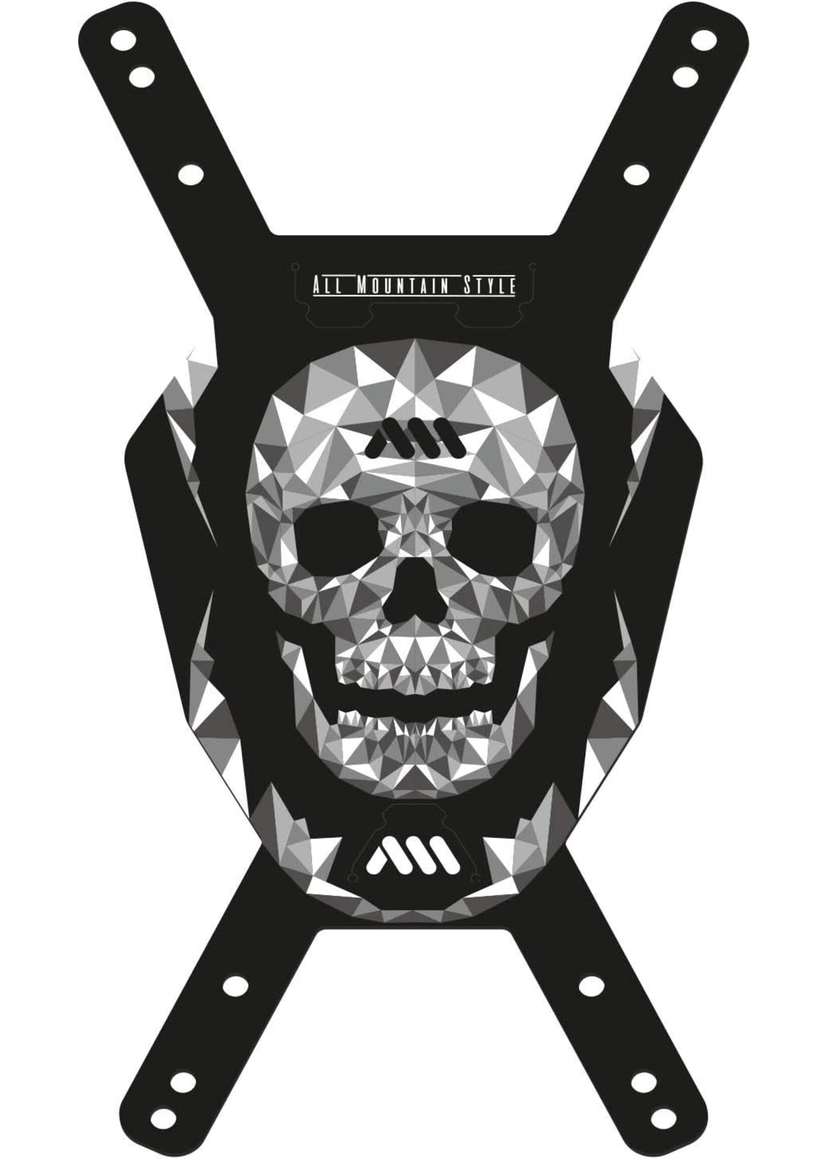 ALL MOUNTAIN STYLE AMS NUMBER PLATE SKULL/BLACK