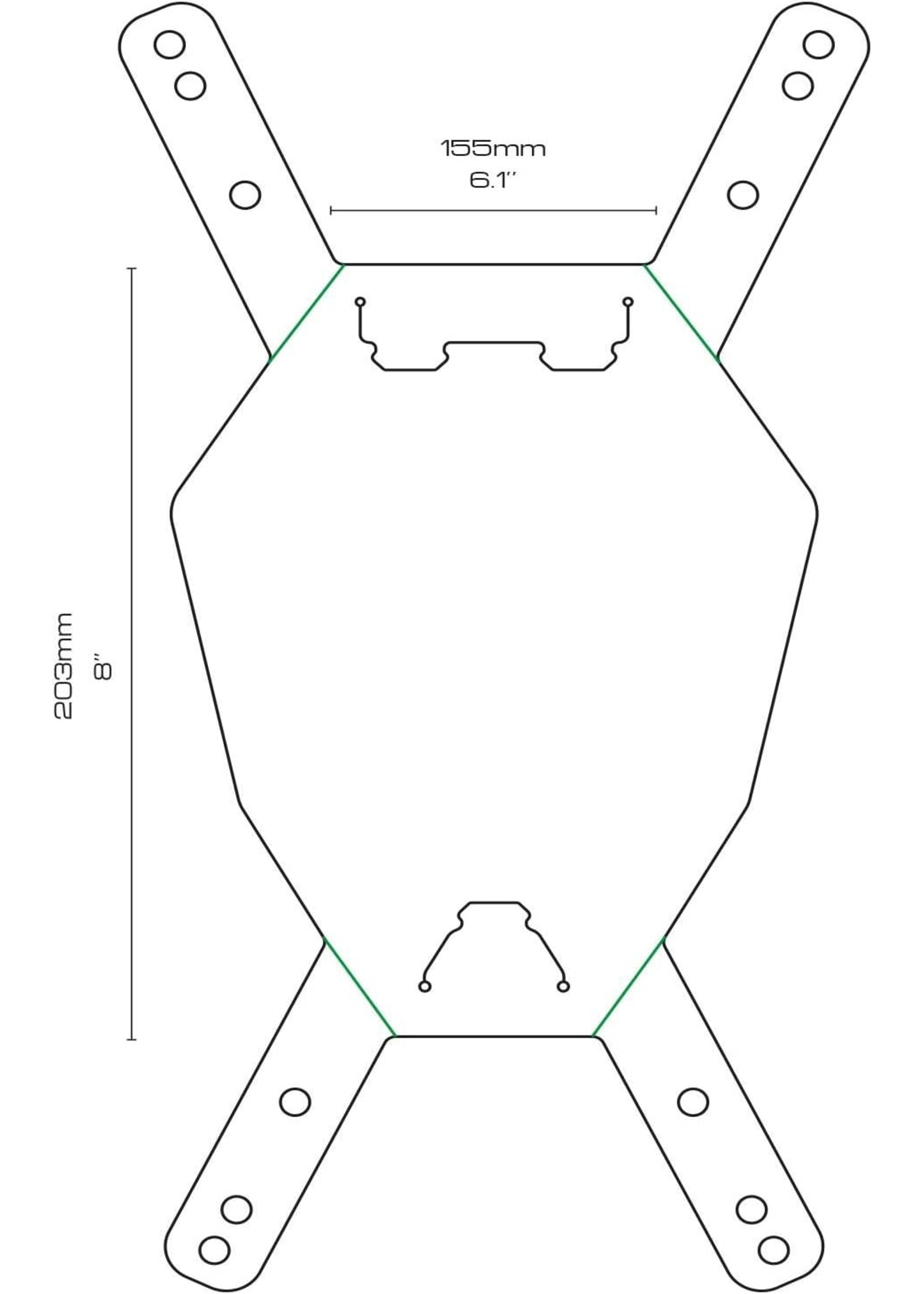 ALL MOUNTAIN STYLE AMS NUMBER PLATE SKULL/BLACK