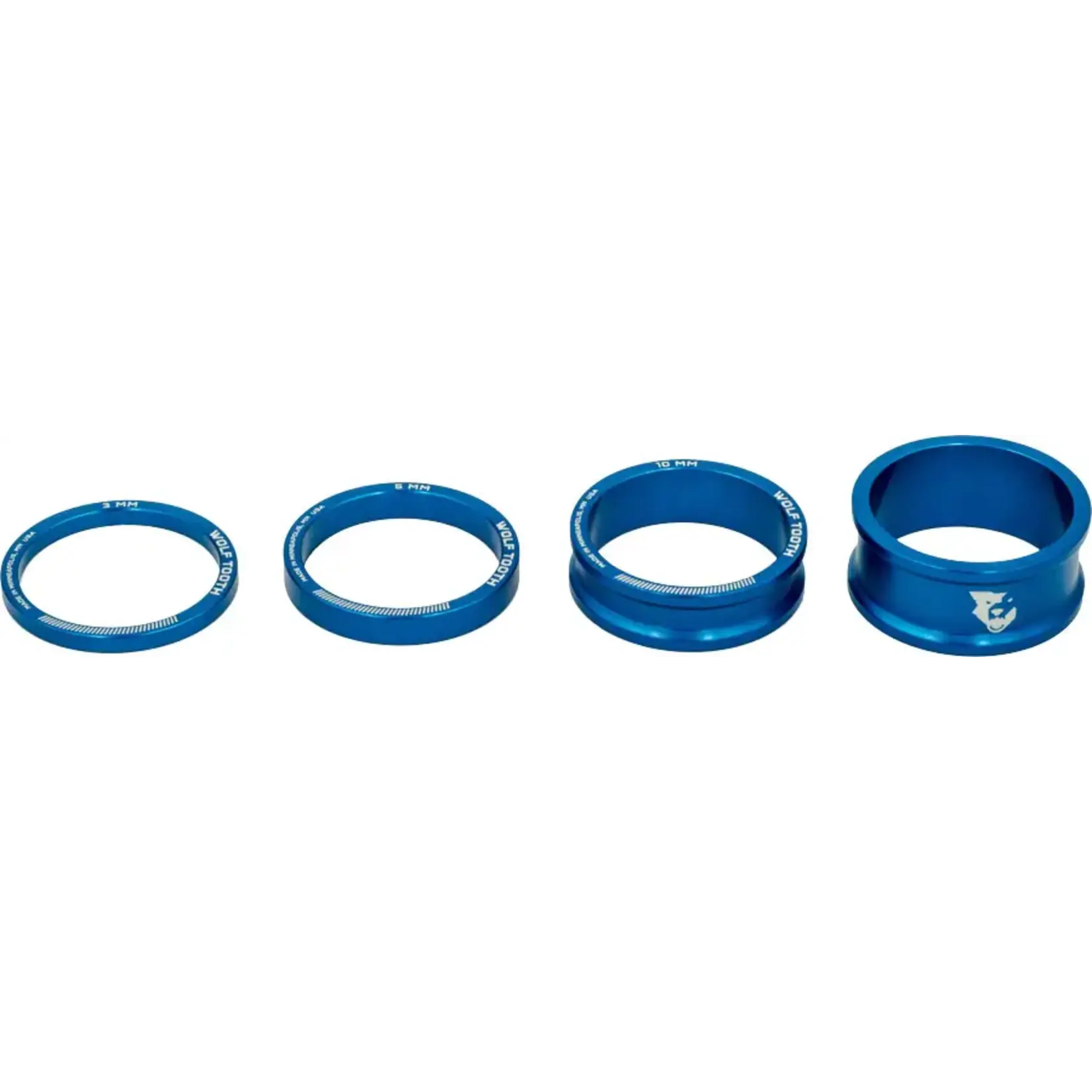 Wolf Tooth Headset SPacers Blue Kit