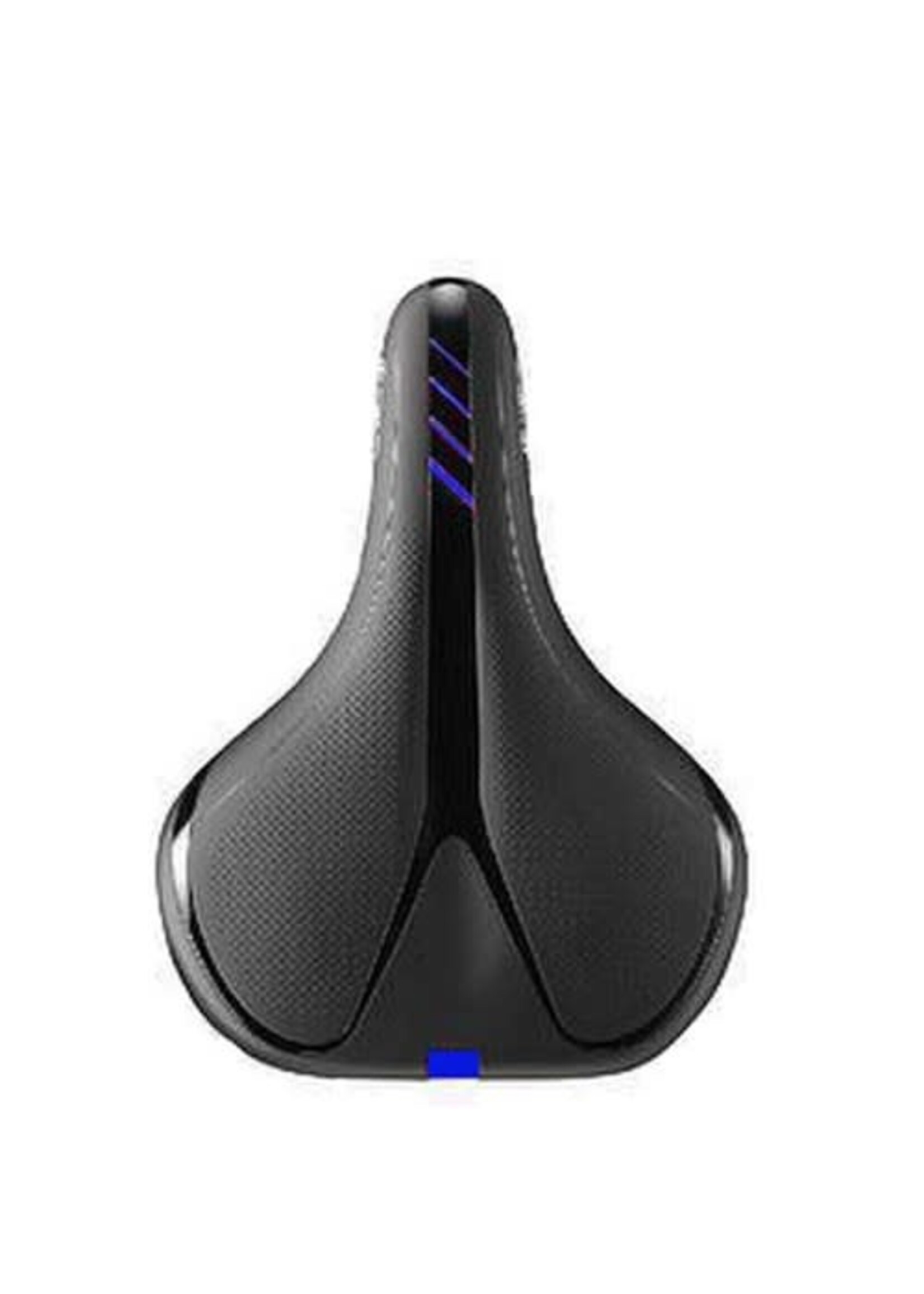 VELO saddle unisex - comfort - high density foam, steel rails, - 262mm x 195mm - 452g