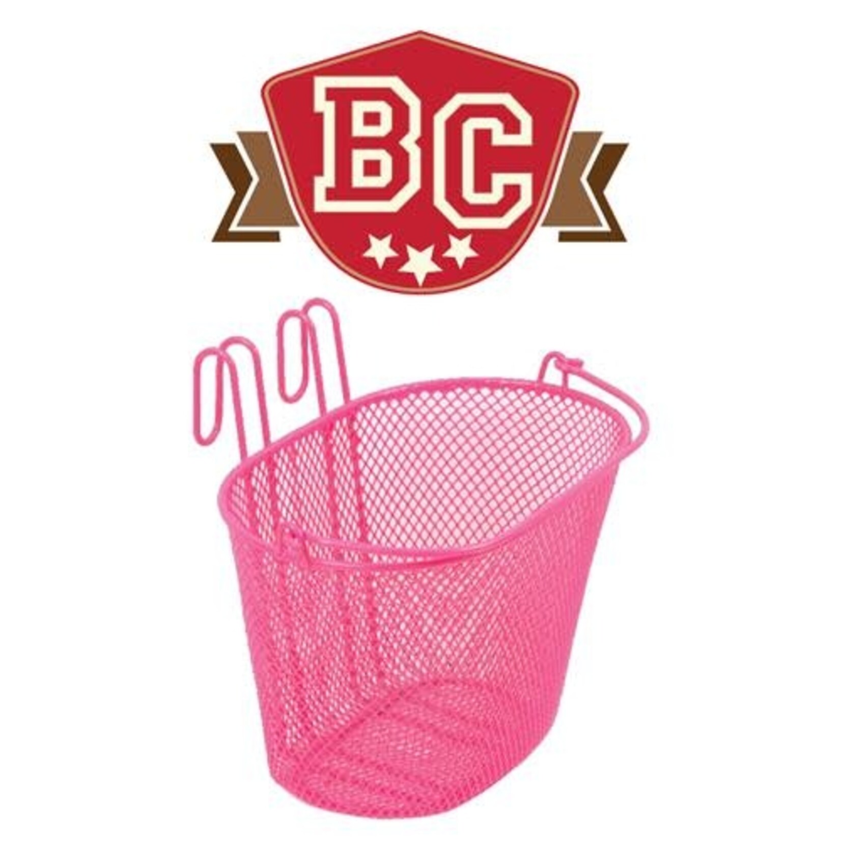 BC Small Wire Front Basket With Handle - Pink