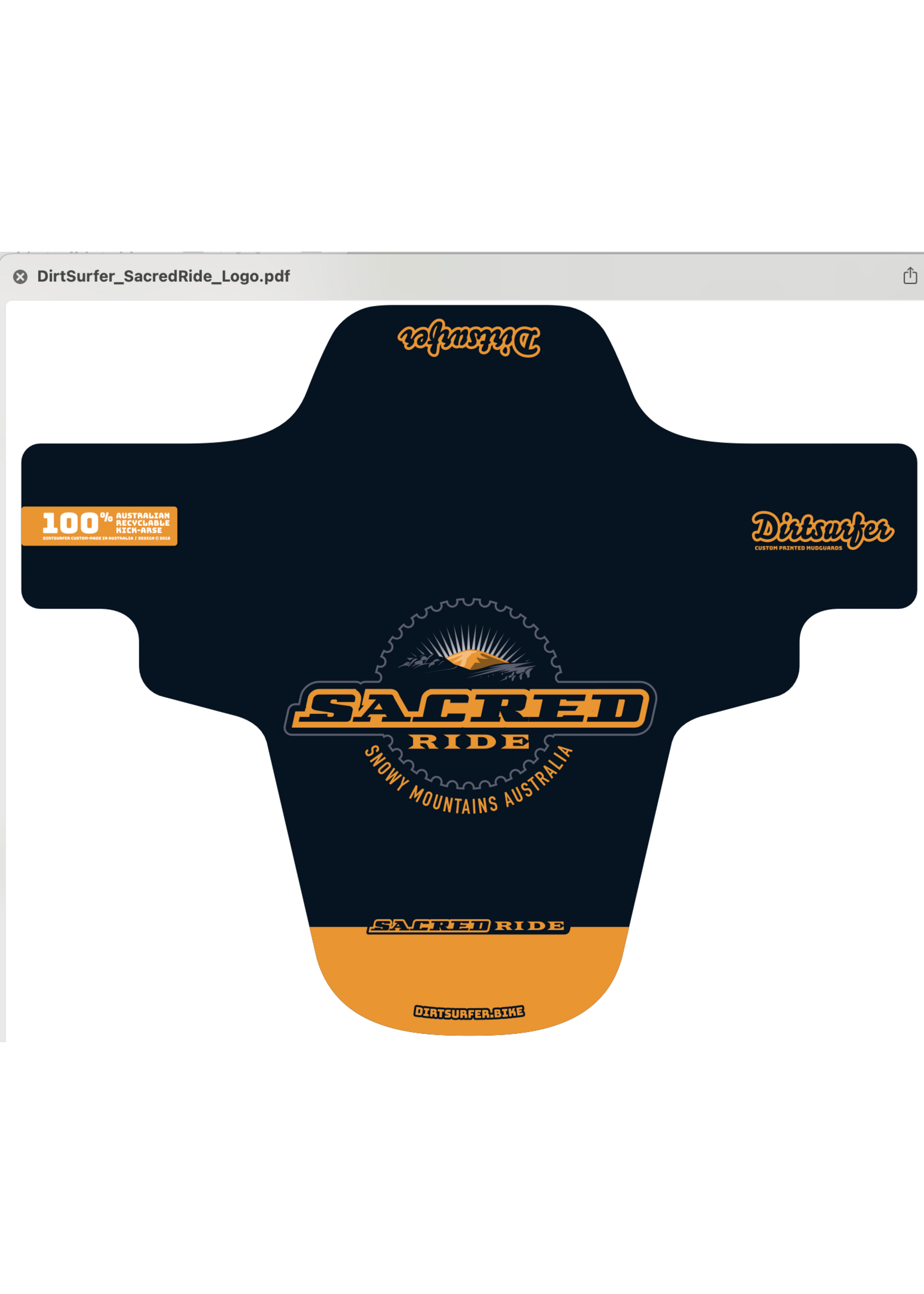 DirtSurfer Sacred Custom Mud Guard - Sacred