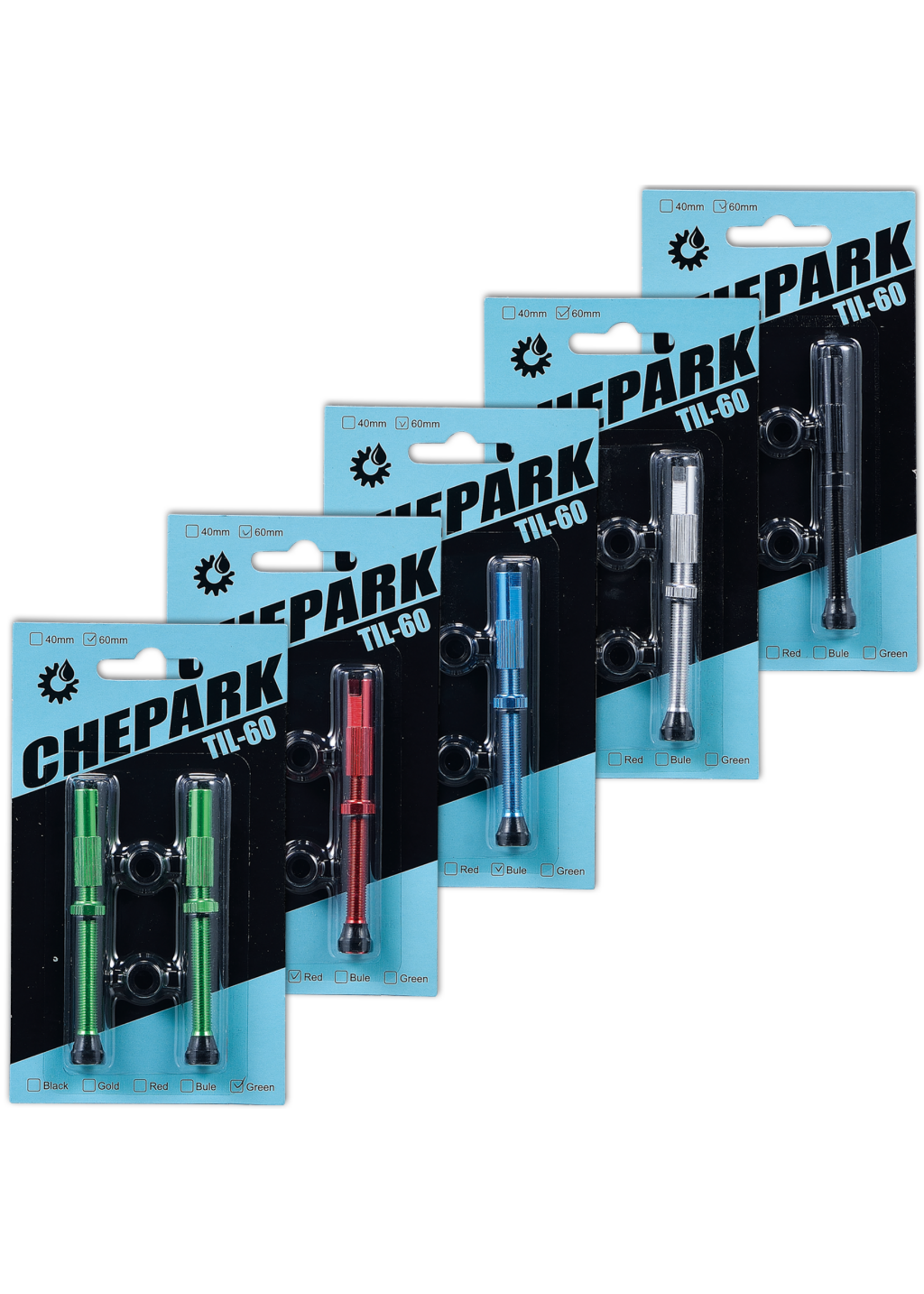 Tubeless Valves 40mm, Lightweight, Gold x2