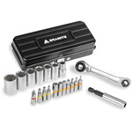 GRANITE DESIGNS Duet Tool Box, Socket/Bit Set w/ Ratchet