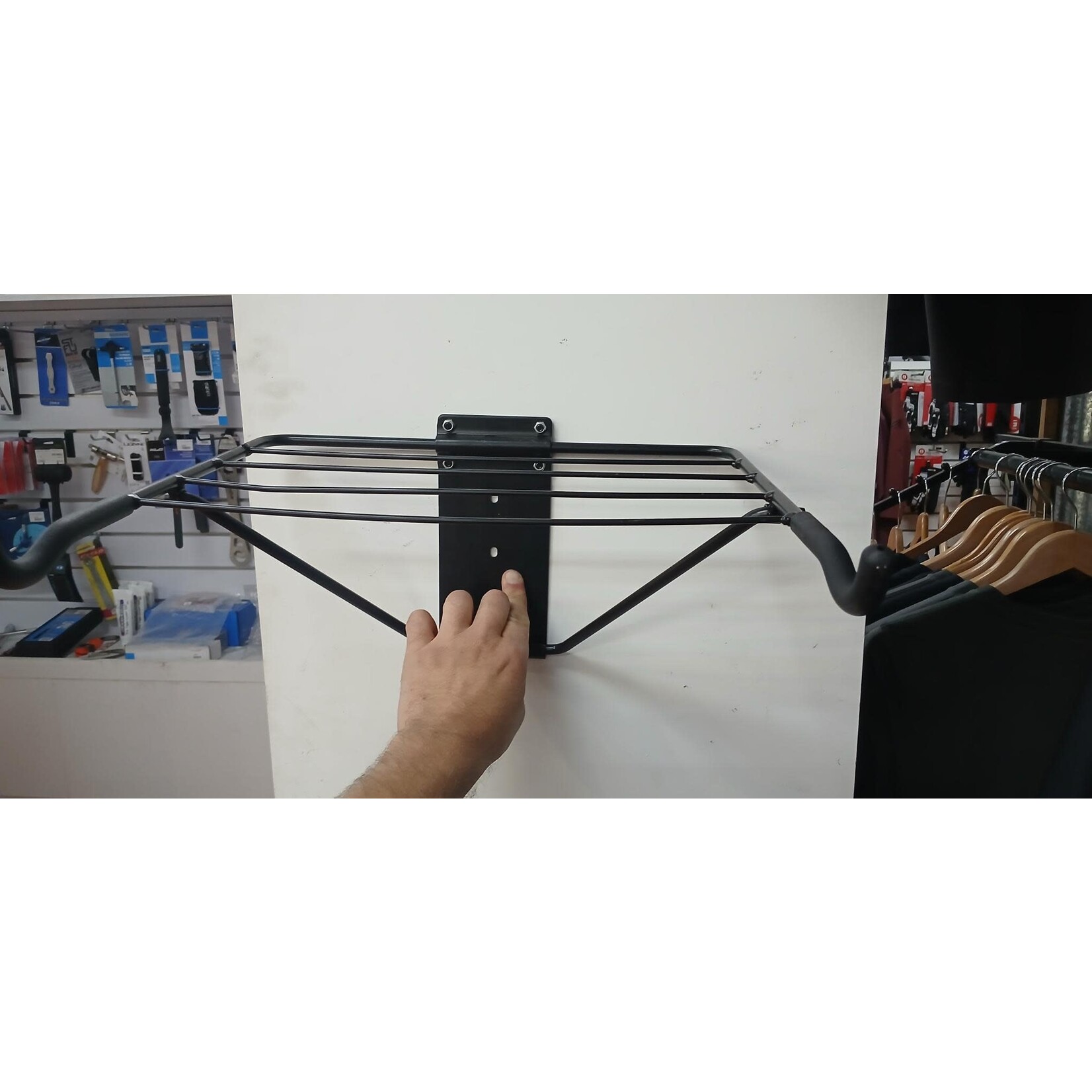 Bike Storage Hooks w/ Shelf