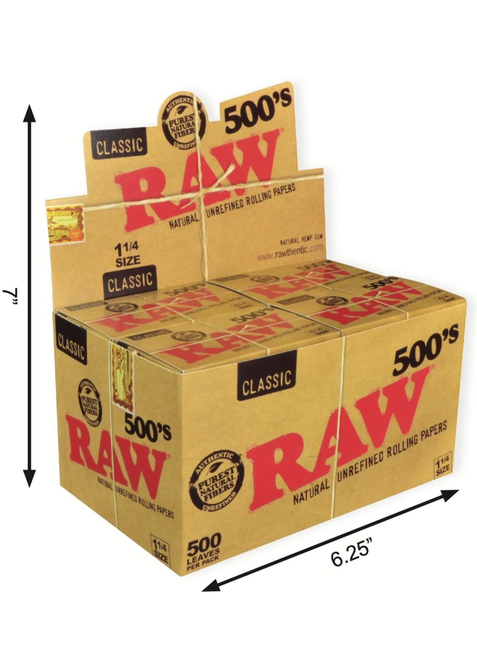 RAW RAW 500's 1.25 Rolling Paper