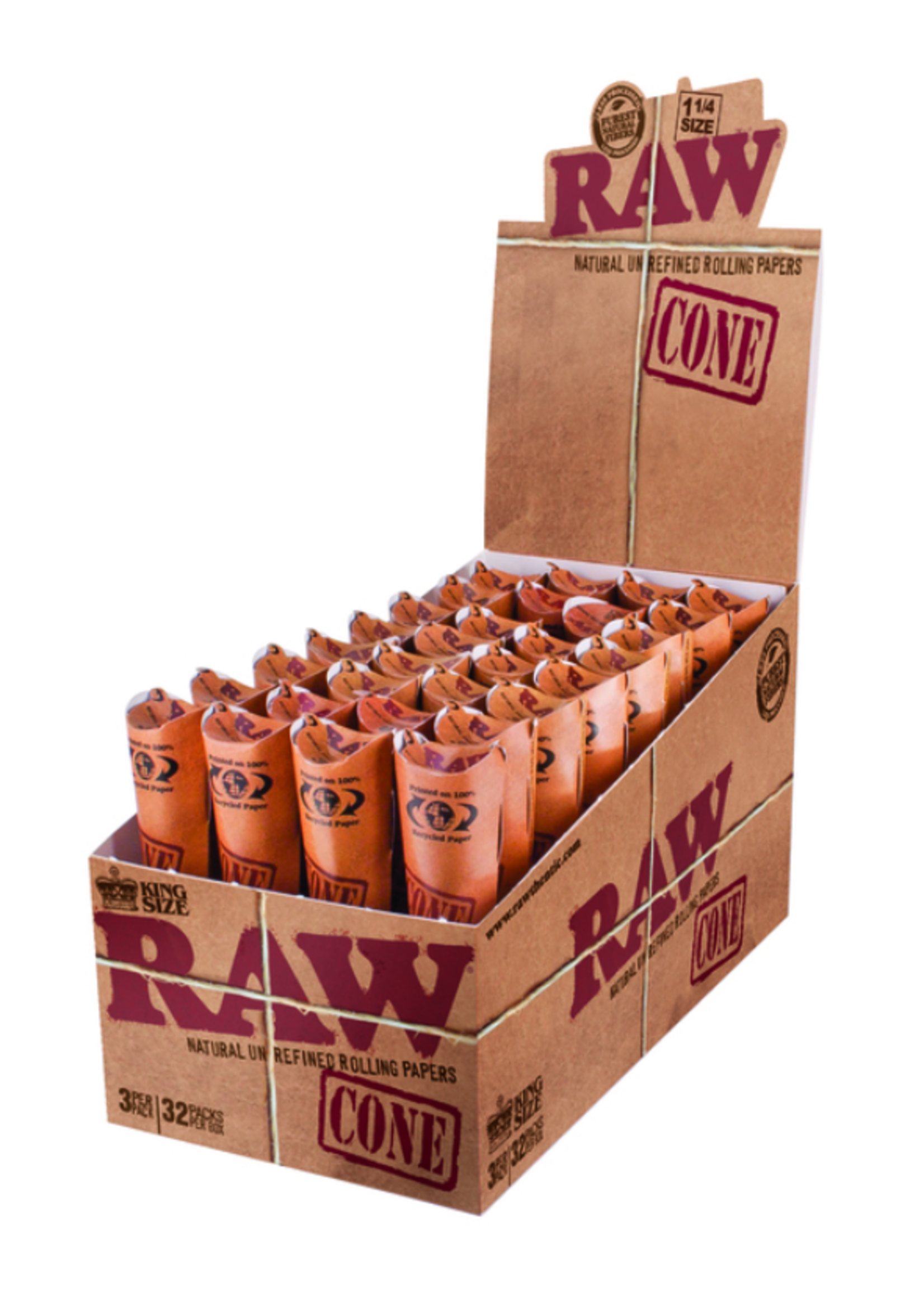 RAW RAW Cone King Size 3Ct. 32Pc/Box