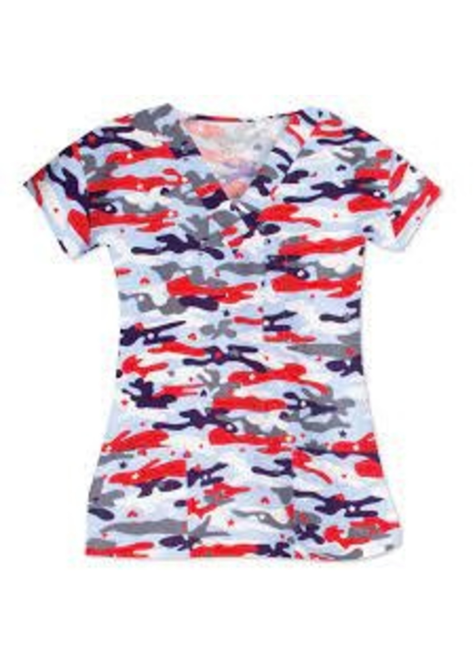 I Love Scrubs Camo Glory ~ V-Neck Scrub Top