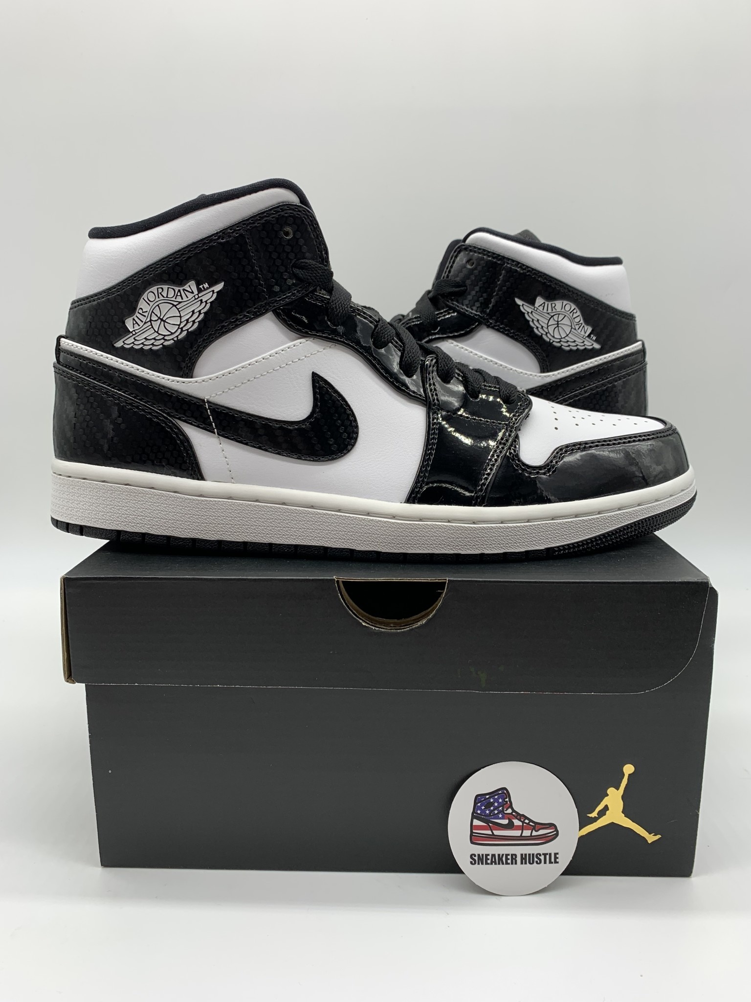 Jordan 1 Mid Carbon Fiber Sneaker Hustle