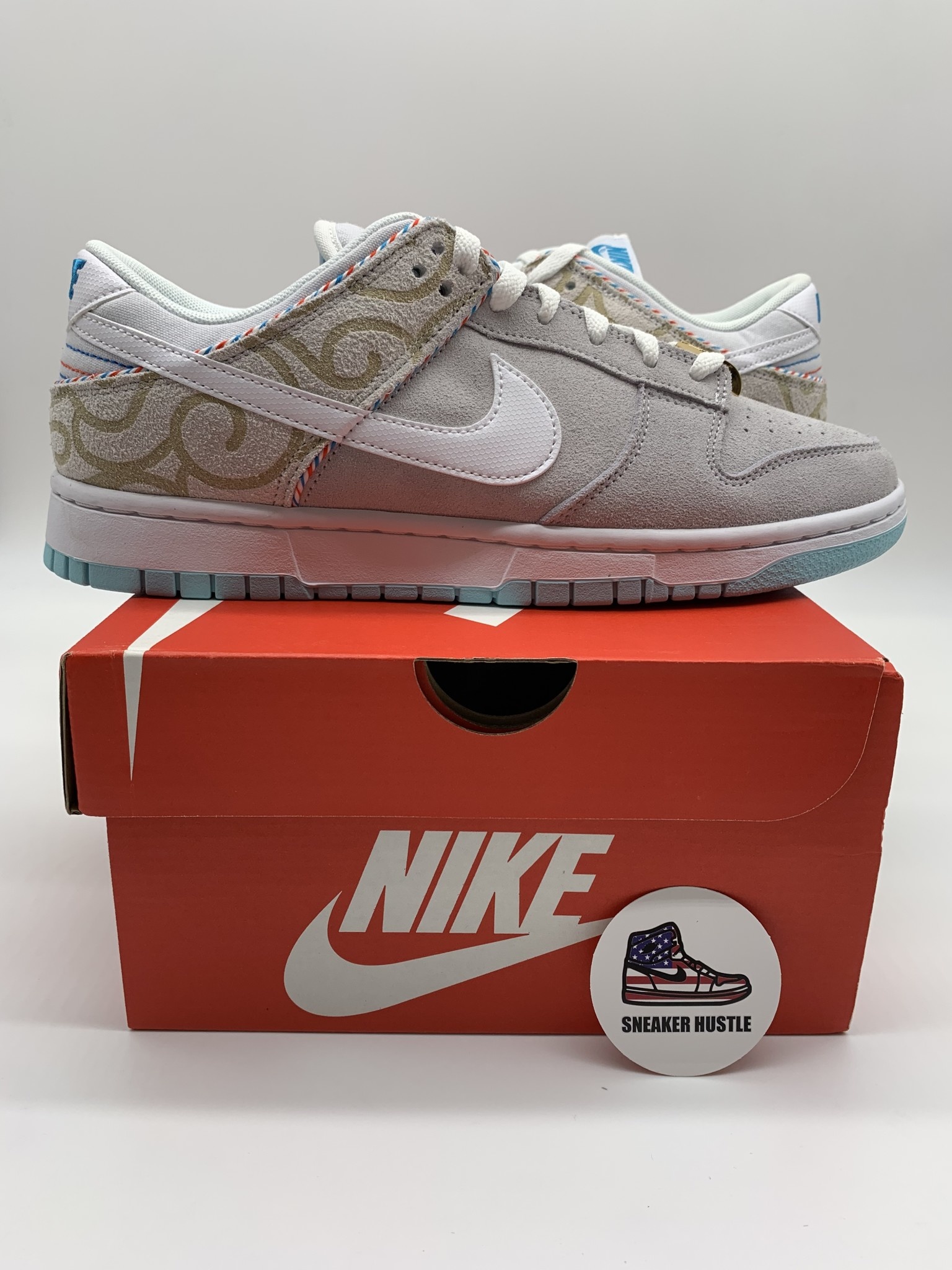 Nike Dunk Low SE Barber Shop Grey Sneaker Hustle