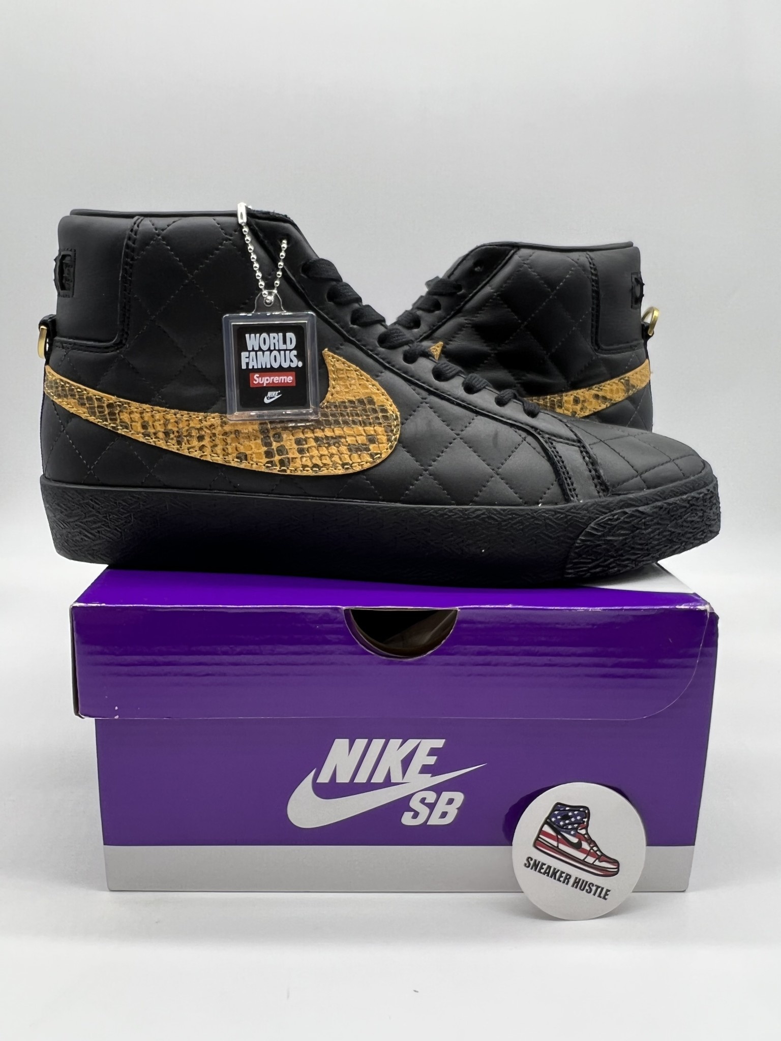 Nike SB Blazer Mid QS Supreme Black - Sneaker Hustle
