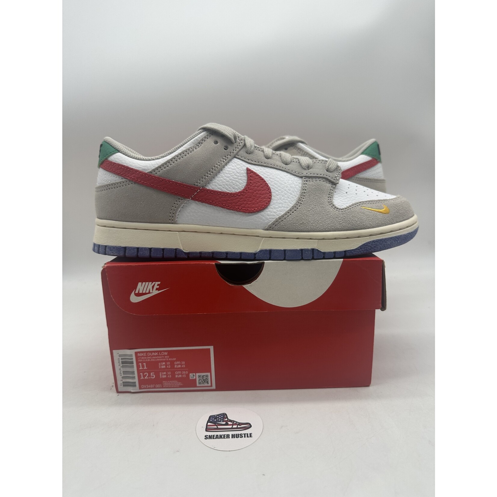 Nike Nike Dunk Low Light Iron Ore Red Blue