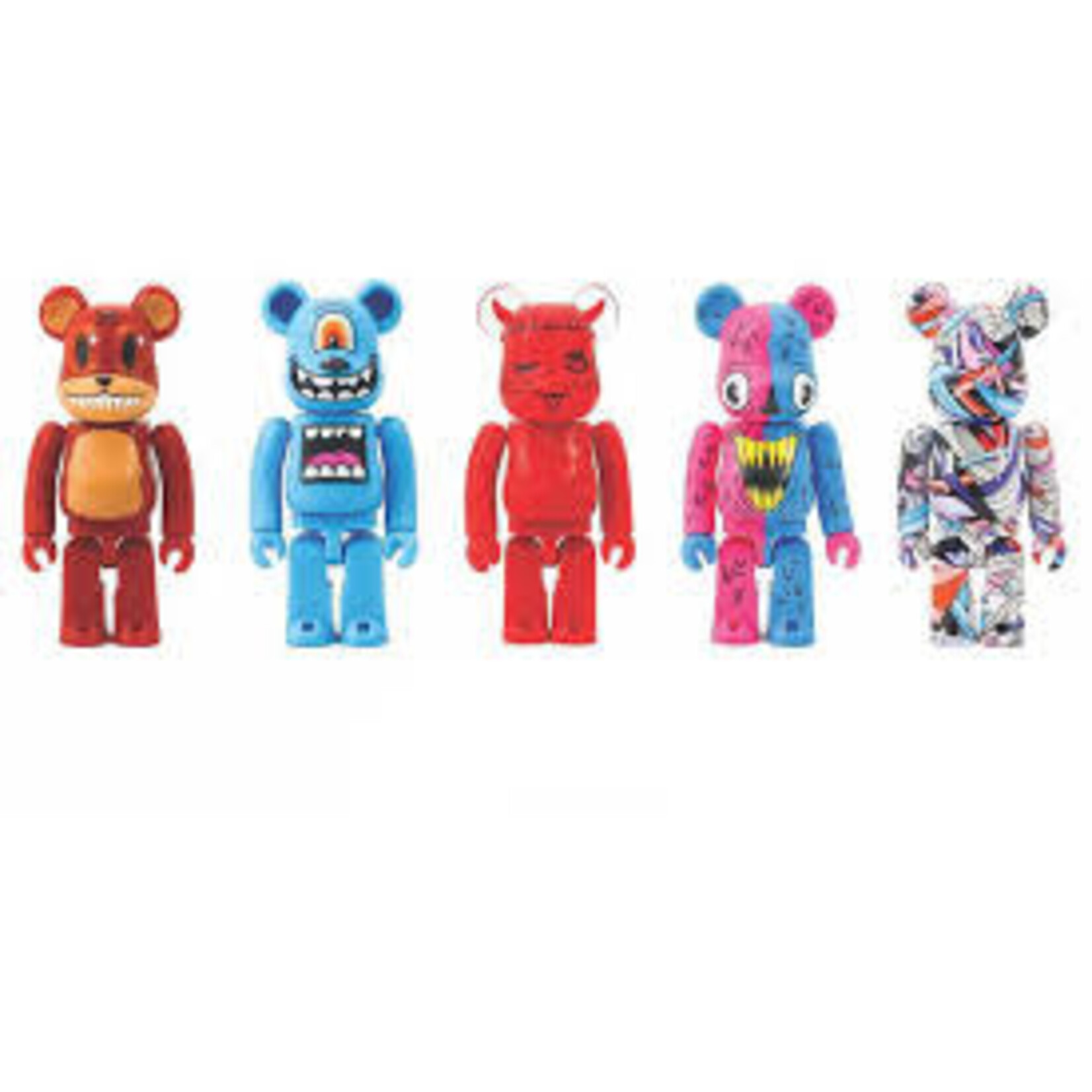 Other Bearbrick Series 2 DesignerCon Artist (Alex Pardee, Jeramine Rogers, Louis De Guzman, Greg Mike, and Valfre) 100% (Set of 5)