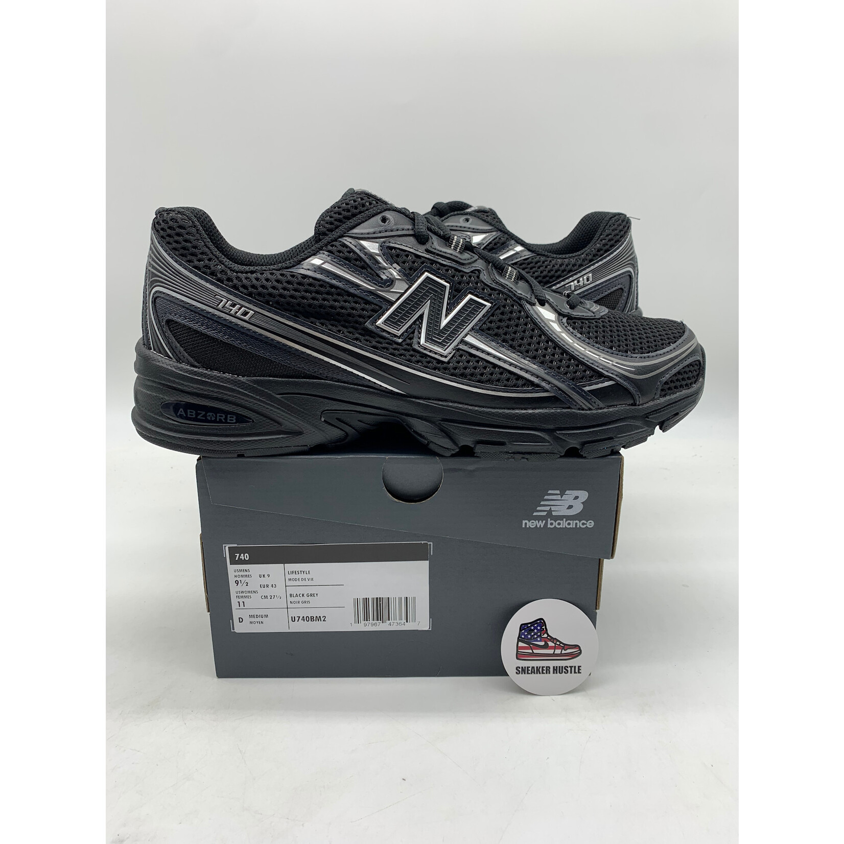 Other New Balance 740v2 Black Grey Silver