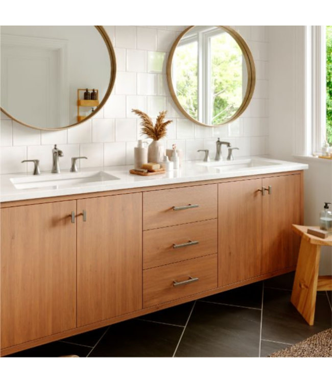 Karran Woodburn 2-Handle Widespread Bathroom Faucet with Matching Pop-Up Drain