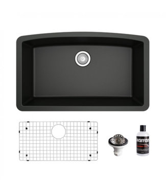 Karran Undermount Quartz Composite 32" Single Bowl Kitchen Sink Kit 712