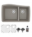 Karran Undermount Quartz Composite 33" 60/40 Double Bowl Kitchen Sink Kit 721