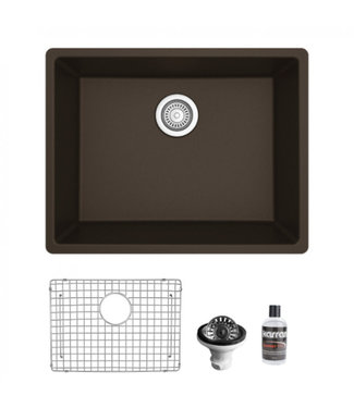 Karran Undermount Quartz Composite 24" Single Bowl Kitchen Sink Kit 820