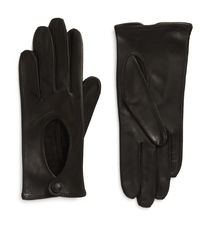 Seymoure Gloves Black Washable Leather Driver Gloves