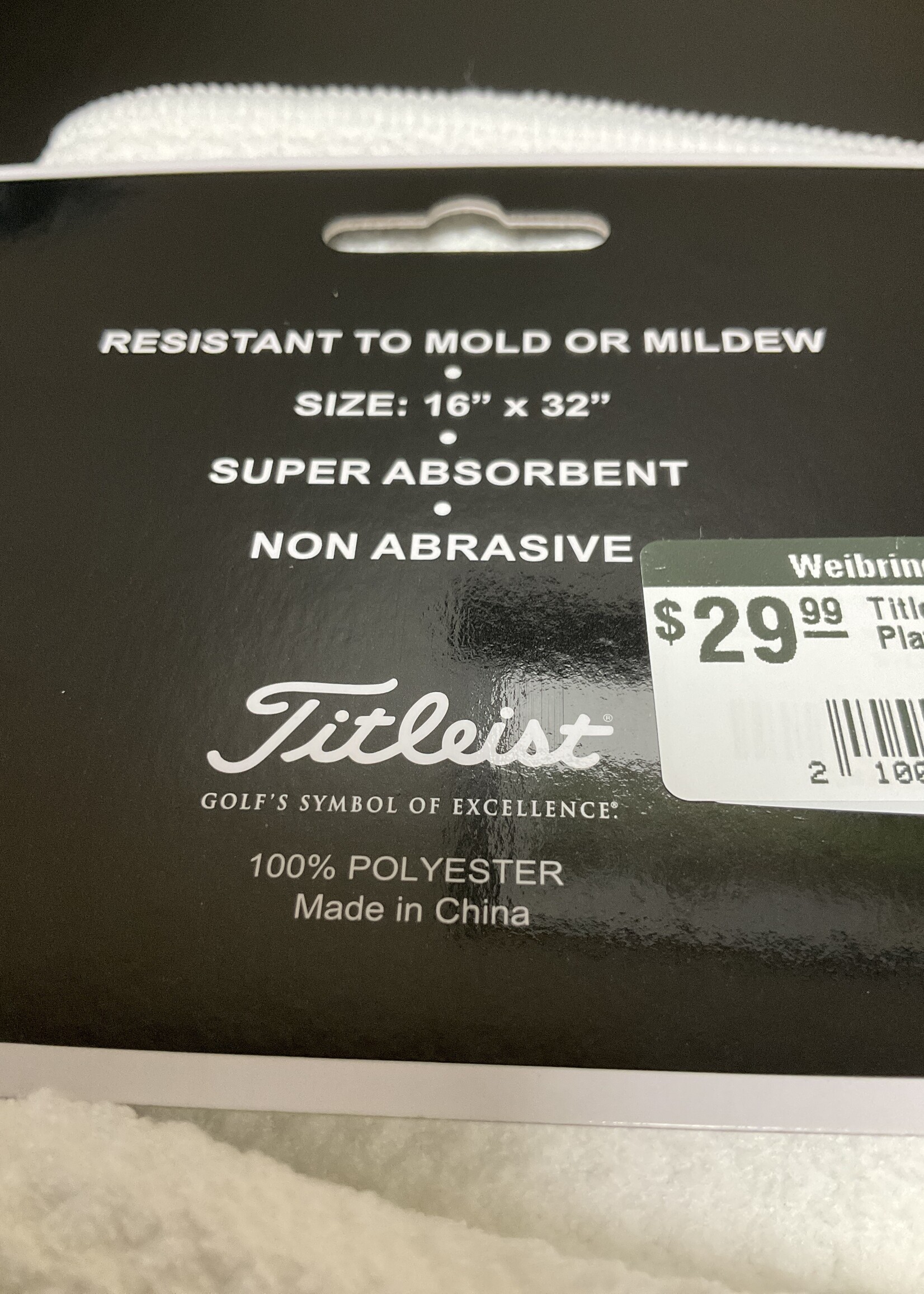 Titleist - ISU White Players Towel