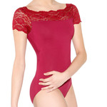 So Danca SL16 Adult Lace Cap Sleeve Leotard