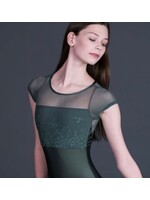 Suffolk Pointe Company Suffolk 2222 Springfield Mesh Cap Sleeve Leotard
