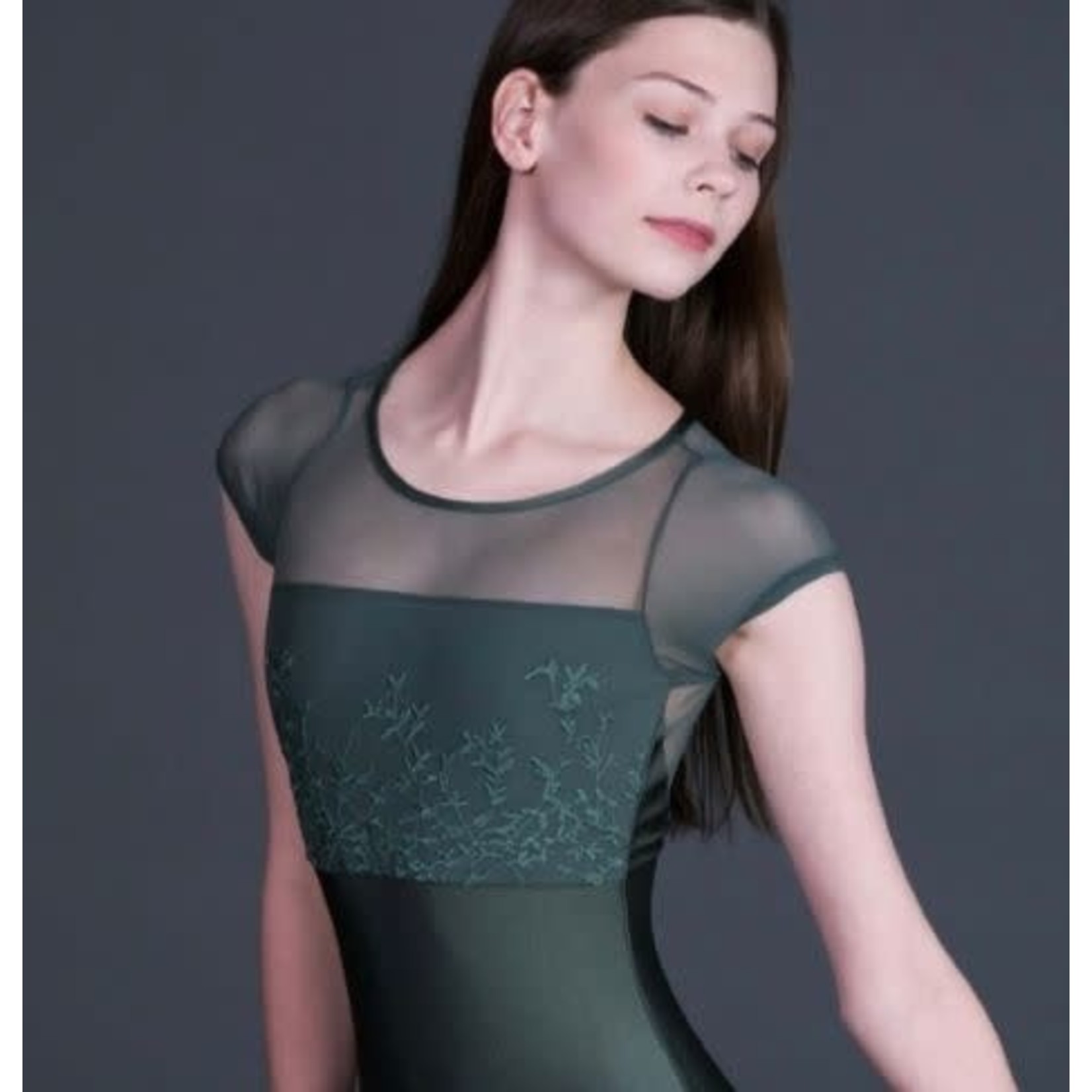 Suffolk 2222 Springfield Mesh Cap Sleeve Leotard