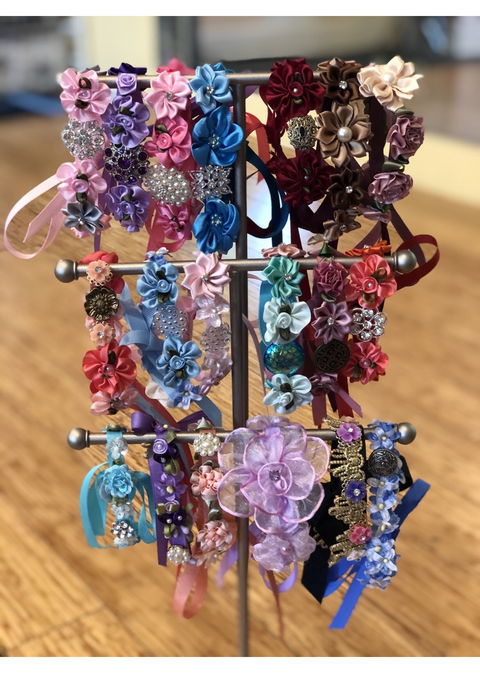 Dancing Girl Fashions Bun Flower Wraps