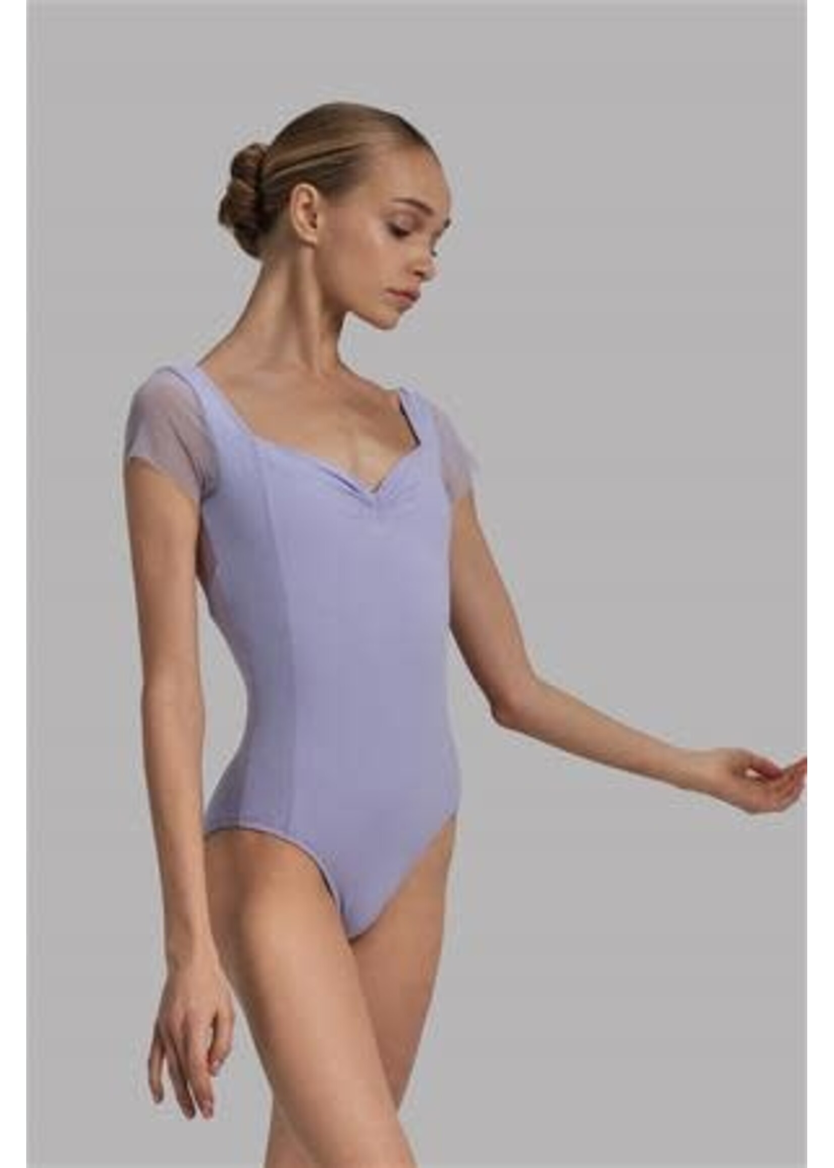 Nikolay Nikolay DA2003/2MPN Effie Mesh Cap Sleeve Leotard