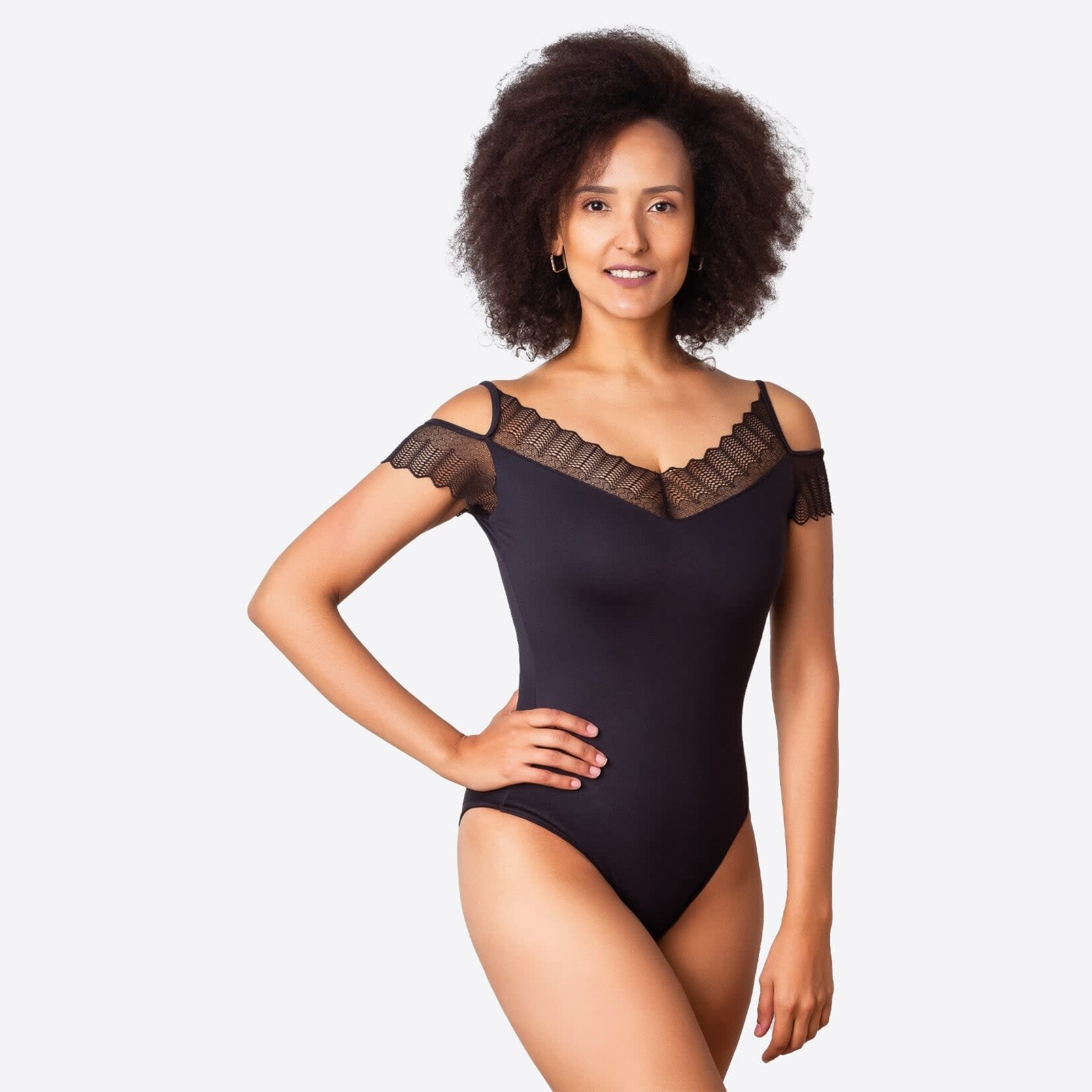 So Danca SD1954 Adult Amelia Leotard w/.Scalloped Edge Lace