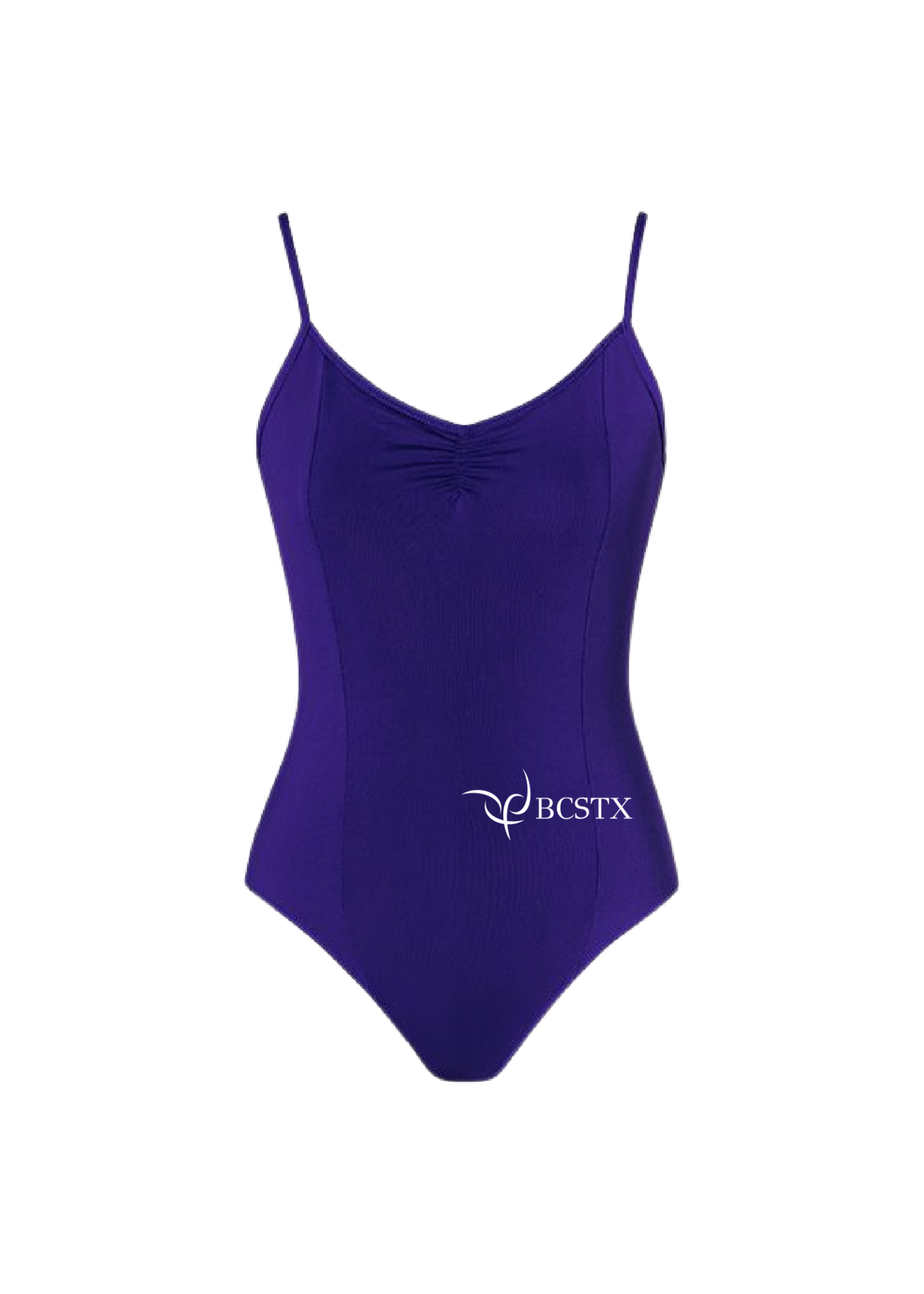 Energetiks Energetiks AL09 Ophelia Adult Pinch Front Camisole Leotard (BCSTX Logo) Deep Purple