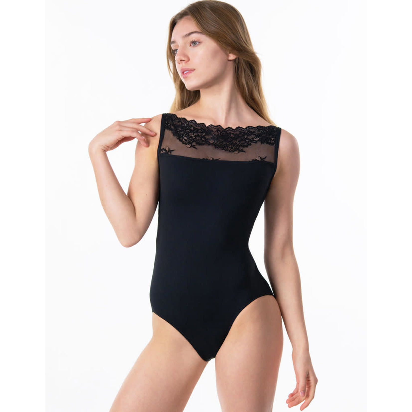 Suffolk 2422C Summer Lace Bateau Neck Tween Leotard