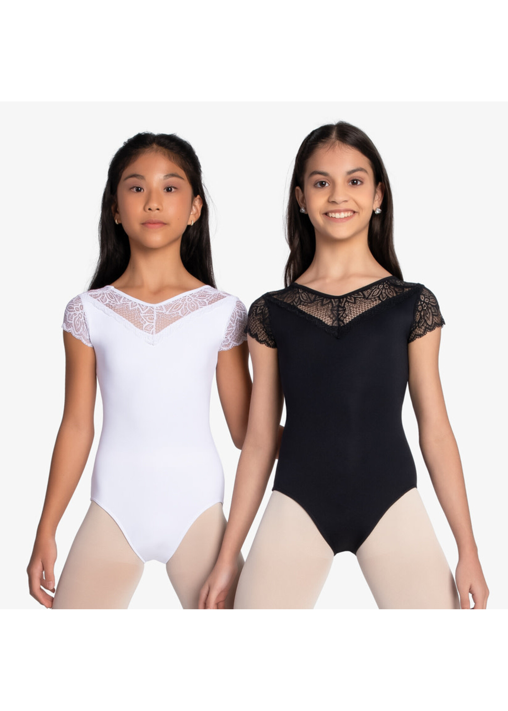 So Danca So Danca L2445 Girls Aubri Daisy Lace Cap Sleeve Leotard
