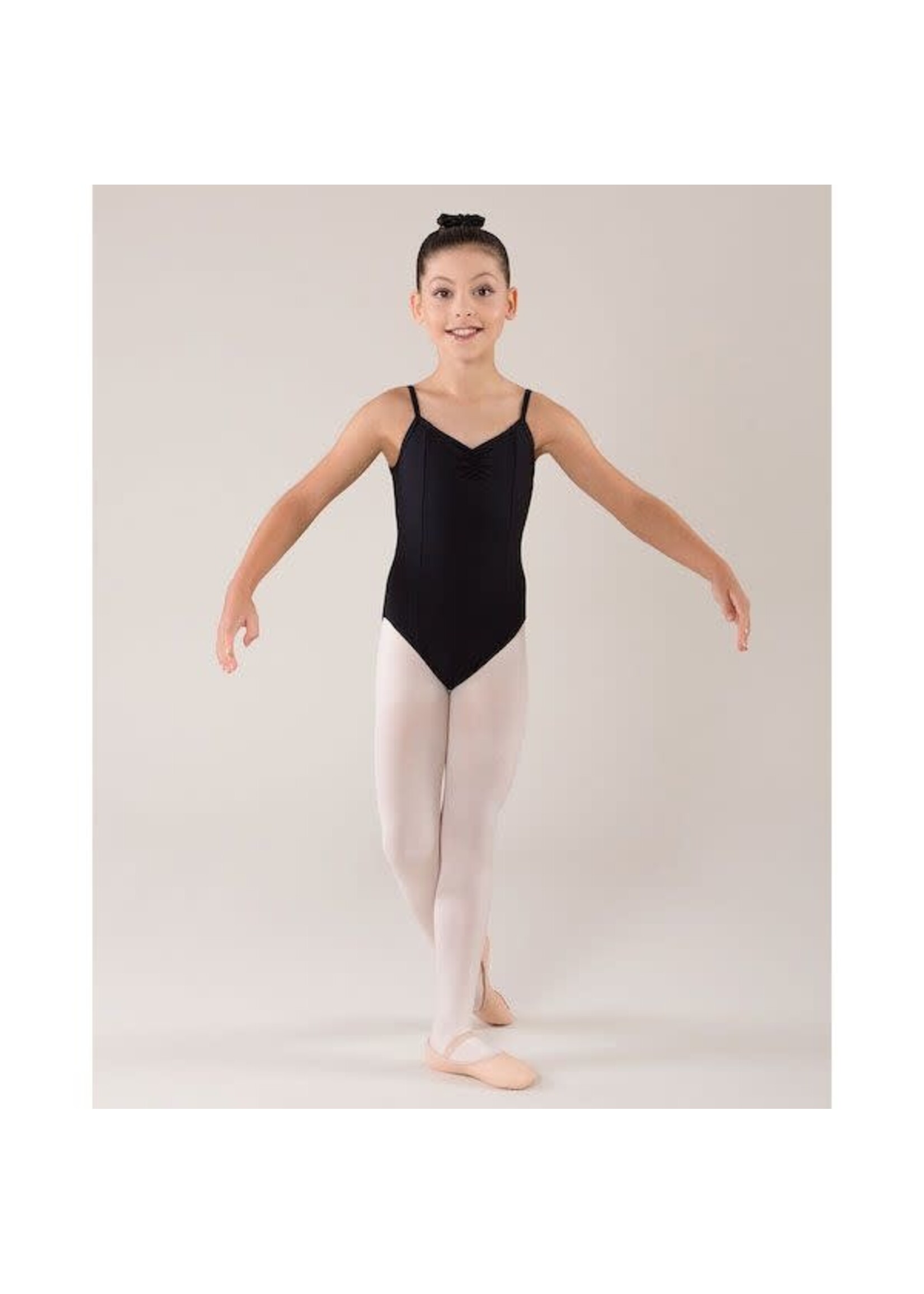 Energetiks Energetiks CL09 Ophelia Girls Cami Pinch Princess Seam Leotard (ONE Academy Logo) Black