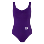 Movin' Easy Dancewear AL48 Cleo Adult Broad Cami Princess Cut Leotard (DI Logo) Purple