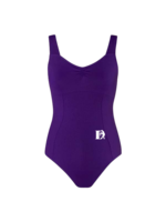 Movin' Easy Dancewear Energetiks AL48 Cleo Adult Broad Cami Princess Cut Leotard (DI Logo) Purple